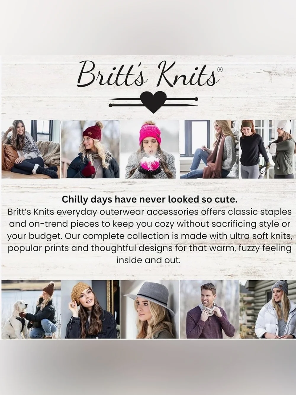 Britt’s Knits Women’s Charcoal Gray Knit Gloves NWT Classic Gloves OS